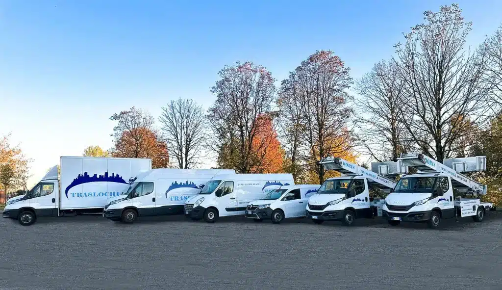 Flotta di mezzi per traslochi Boris a Peschiera Borromeo
